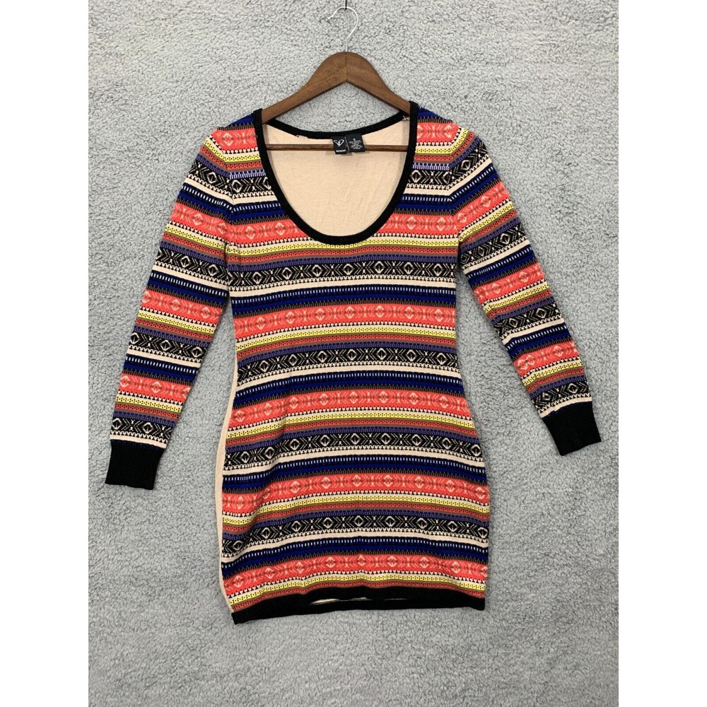 WINDSOR Small (S) Long Sleeve Sweater Dress / Longline Blouse Top Striped